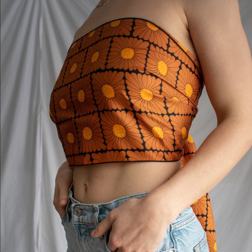 Vintage Floral Top / Scarf